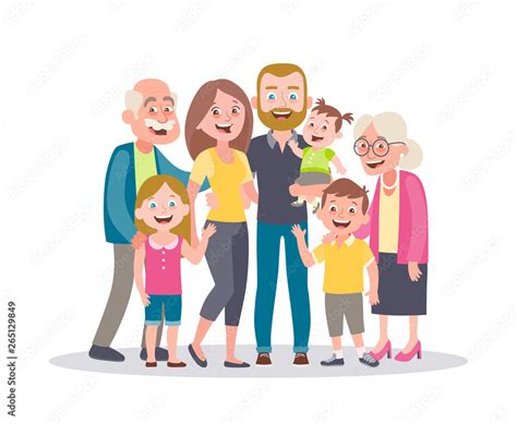 Illustrazione di una famiglia con fratelli di età diverse