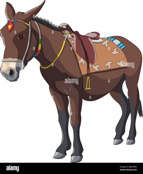 Illustrazione di un asino paziente sotto un carico