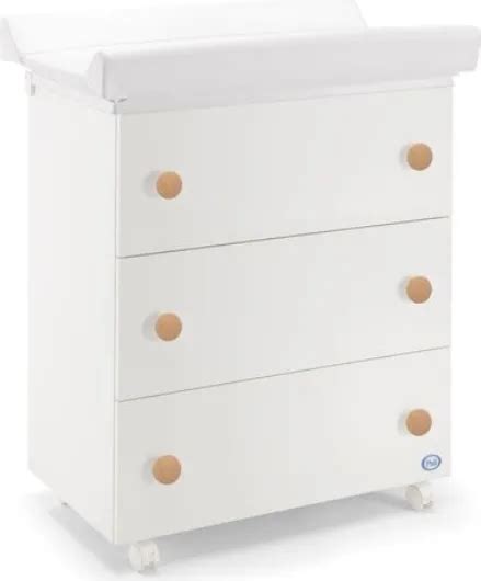 Cassettiera fasciatoio Pali Four in dettaglio con cassetti aperti
