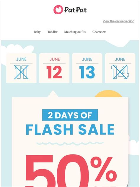 Interfaccia e-commerce PatPat con flash sales