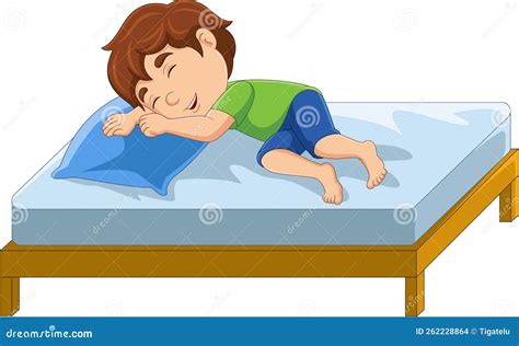 Bambino che dorme serenamente su un materasso