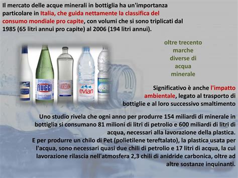 Tipi di acqua e i loro residui fissi