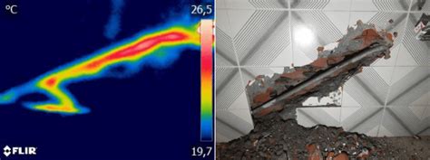 Termocamera che rileva perdita su tubo riscaldamento