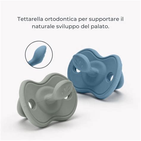 Esempi di ciucci in silicone con tettarelle ortodontiche