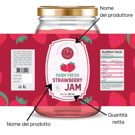 Dettaglio degli ingredienti su un'etichetta