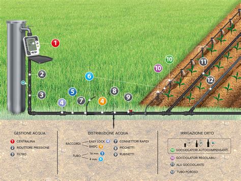 Illustrazione di antichi canali di irrigazione e i loro effetti
