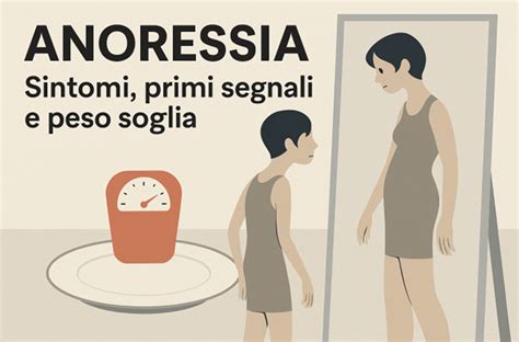 Illustrazione dei sintomi dell'anoressia nervosa