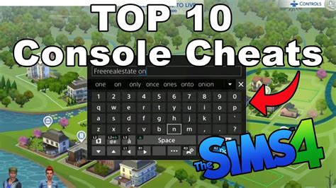The Sims 4 cheat console