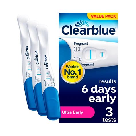 Graphic comparing early detection capabilities of different Clearblue tests