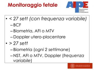rappresentazione del monitoraggio fetale e della placenta