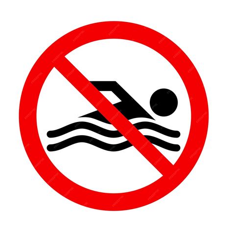 Segnale di divieto di nuotare in caso di contaminazione fecale