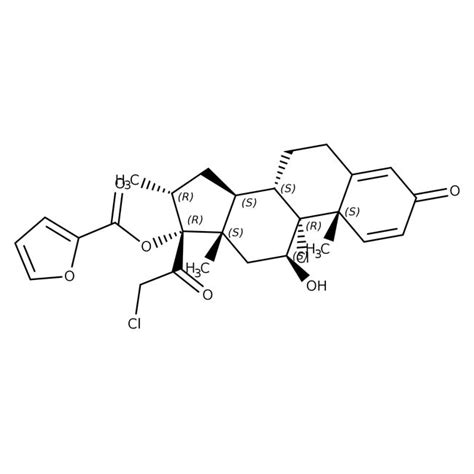 Struttura molecolare del mometasone furoato