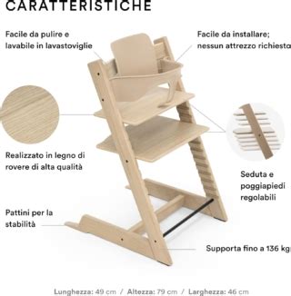 Dettaglio delle regolazioni di altezza e inclinazione di un seggiolone pappa
