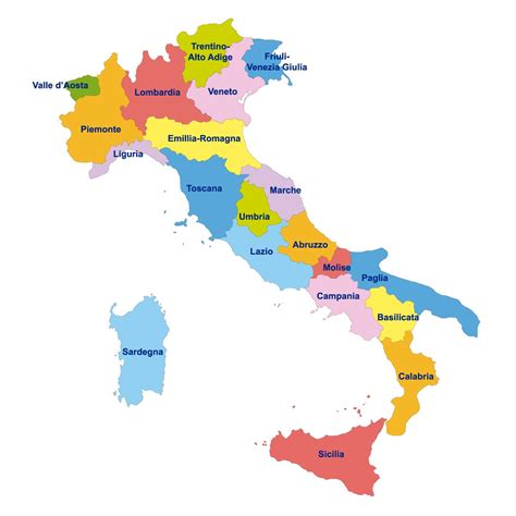 Mappa dell'Italia con indicazione delle regioni con più obiettori