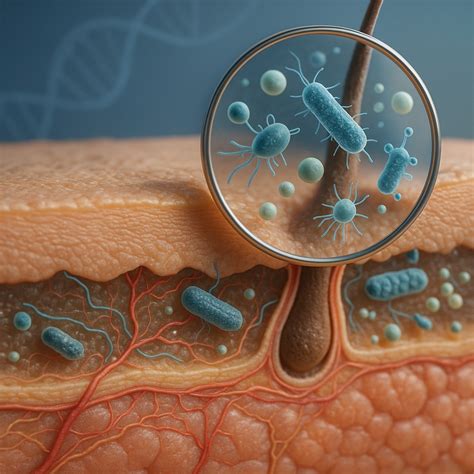 Schema del microbioma cutaneo e l'effetto dell'avena