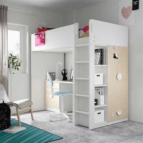 Letto a soppalco IKEA con zona studio