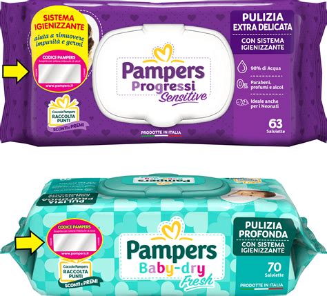 Confezione di salviettine umidificate Pampers per pelli sensibili