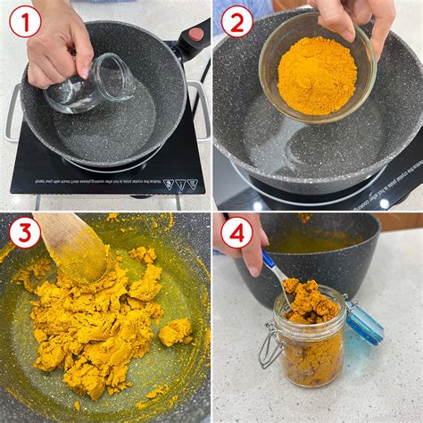 Pasta di curcuma pronta in un vasetto
