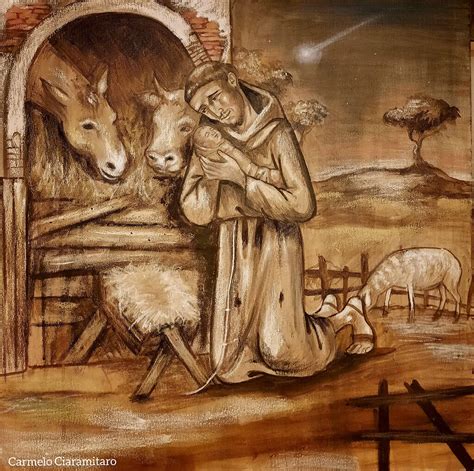 Papa Francesco e il presepe con San Giuseppe che culla Gesù
