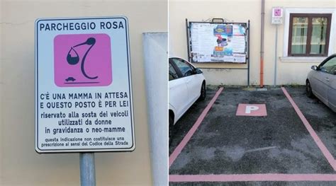 Segnaletica verticale parcheggio rosa