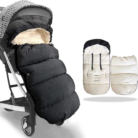 Stroller with footmuff in winter