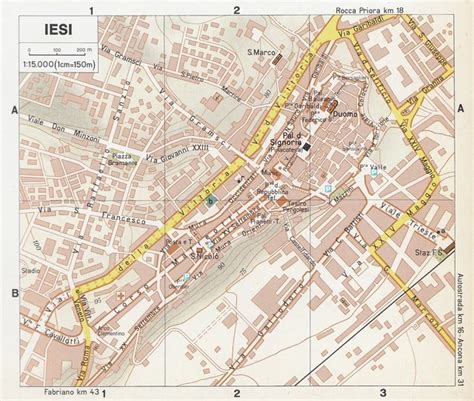 Mappa della città di Jesi con la posizione del Centro per l'Infanzia Tita e Taby