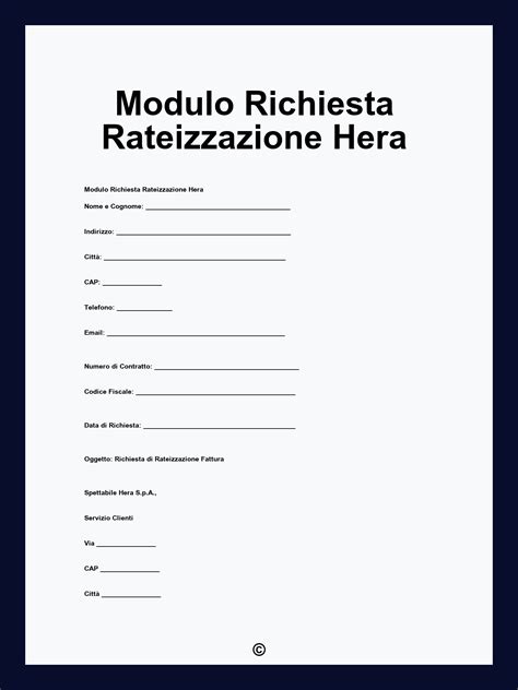 Modulo di richiesta online