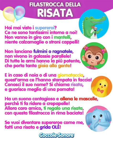 Mini poster illustrato della Filastrocca della Carbonara