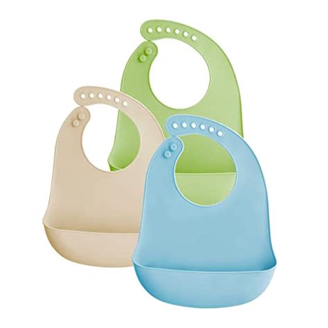Bavaglini in silicone di diversi colori pastello