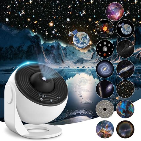 Proiettore stelle e galassie in funzione