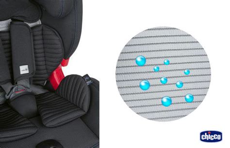 Interni seggiolino auto con tessuti traspiranti