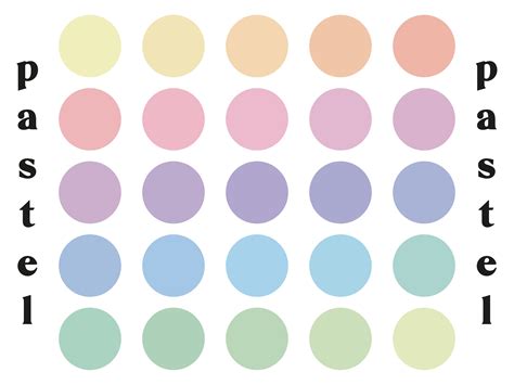 Palette colori pastello per neonato