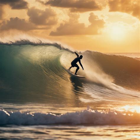 surfista che indossa una muta in mare al tramonto