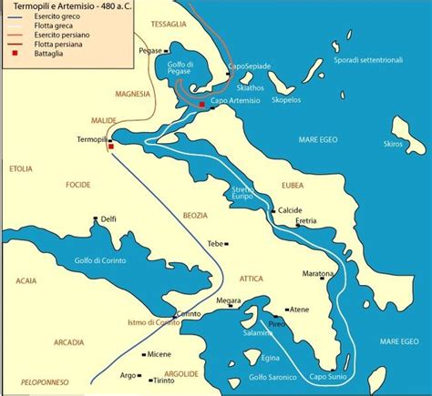Rappresentazione della battaglia navale di Capo Artemisio