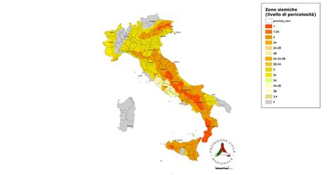 Mappa sismica dell'Abruzzo e L'Aquila