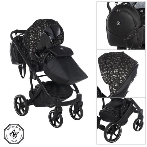 Passeggino Hesba con dettagli in pelle