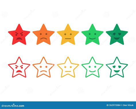 Icone delle stelle di valutazione e feedback