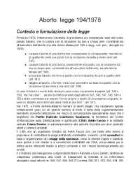 Documento della Legge 194/1978