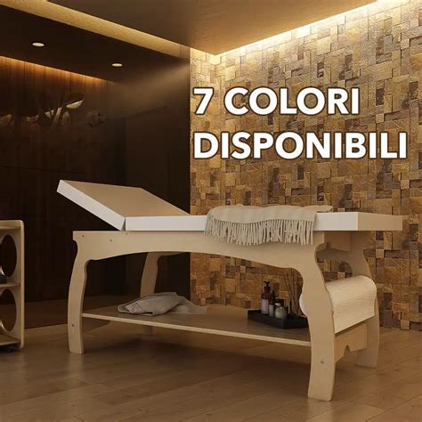 Lettino da massaggio con fodera in spugna elasticizzata in un centro benessere