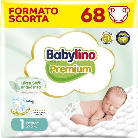 Pannolini neonato Babylino Sensitive taglia 1 in una confezione accogliente e delicata
