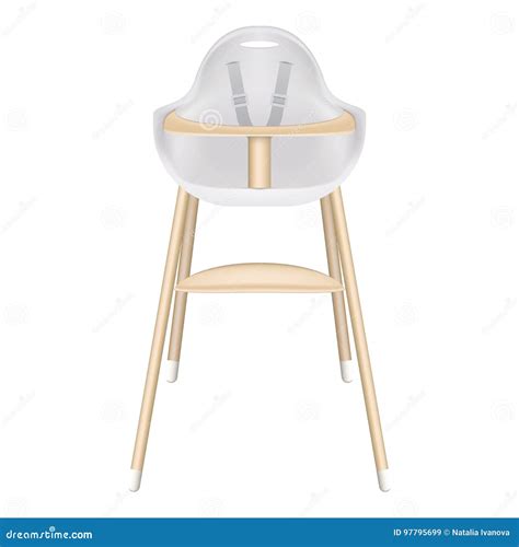 illustrazione di un seggiolone moderno in un contesto domestico luminoso