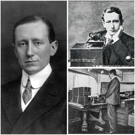 Guglielmo Marconi al lavoro nel suo laboratorio