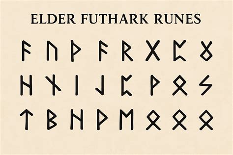 Rappresentazione visiva delle 24 rune dell'Elder Futhark disposte in cerchio