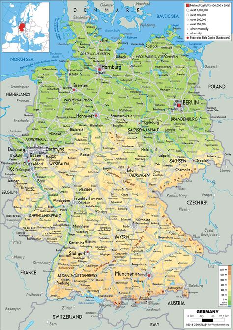 Mappa della distribuzione industriale in Germania