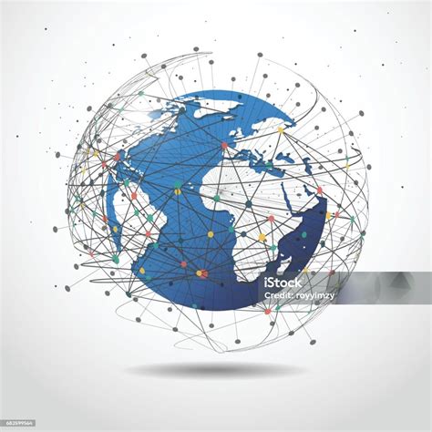 Graphic design che rappresenta la connessione tra la sede centrale e i vari mercati internazionali