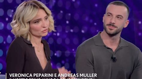 Veronica Peparini e Andreas Muller nello studio televisivo di Verissimo