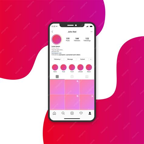 Schermata di social media con profilo professionale