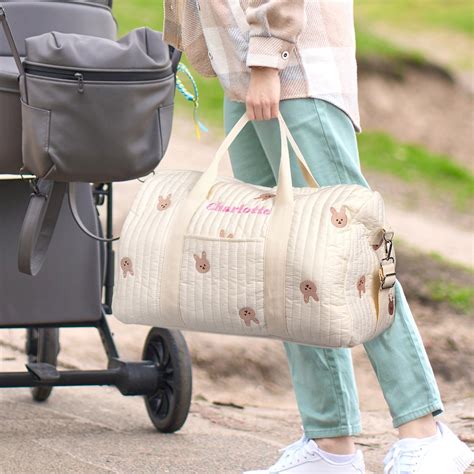 Personalized embroidered birth bag