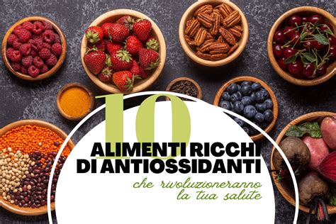 Icone di alimenti ricchi di antiossidanti per la pelle