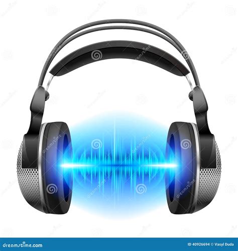 Cuffie con onde sonore che emanano
